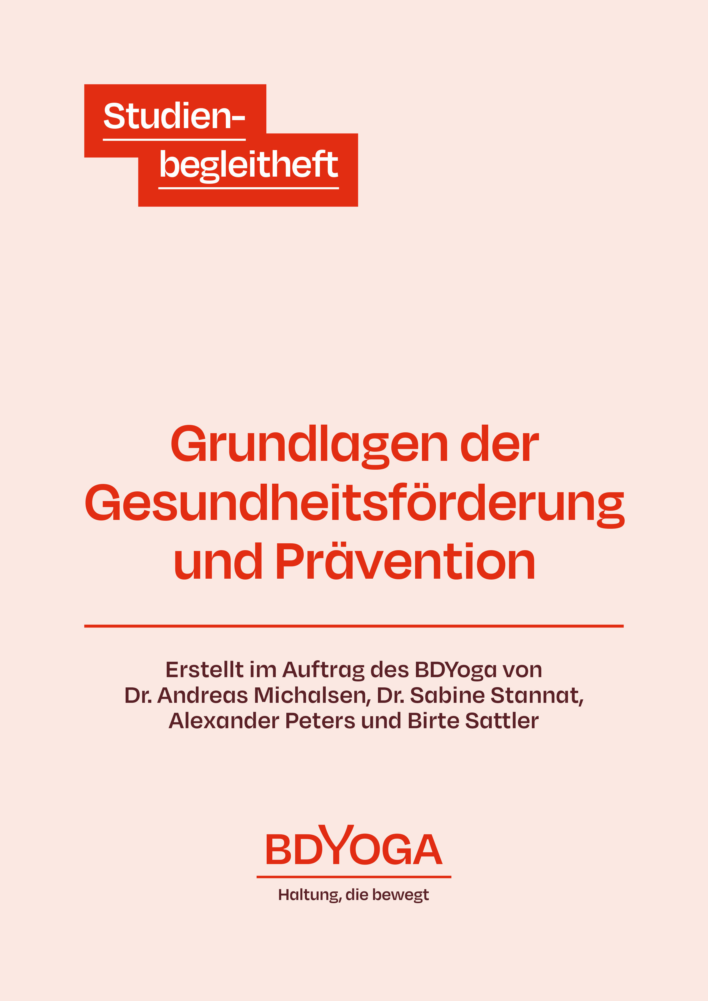 Studienbegleitheft BDYoga Ausbildung Gesundheitsförderung und Prävention