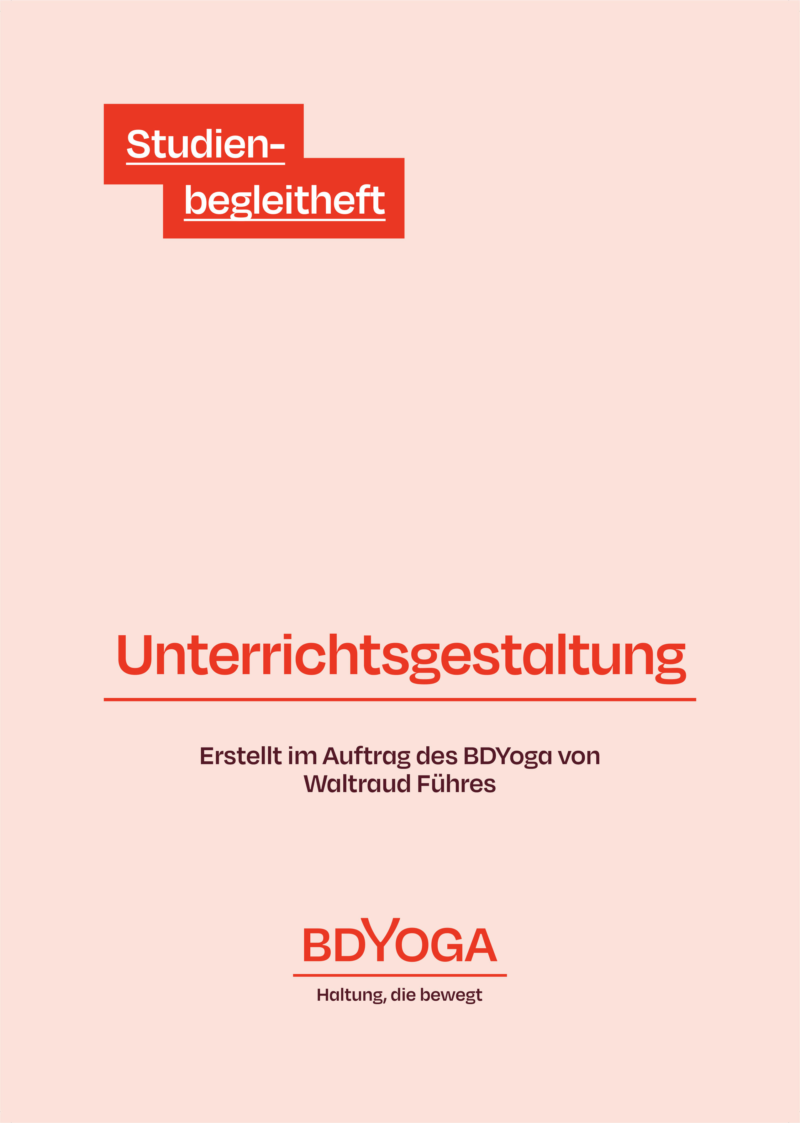 Studienbegleitheft BDYoga Ausbildung Unterrichtsgestaltung