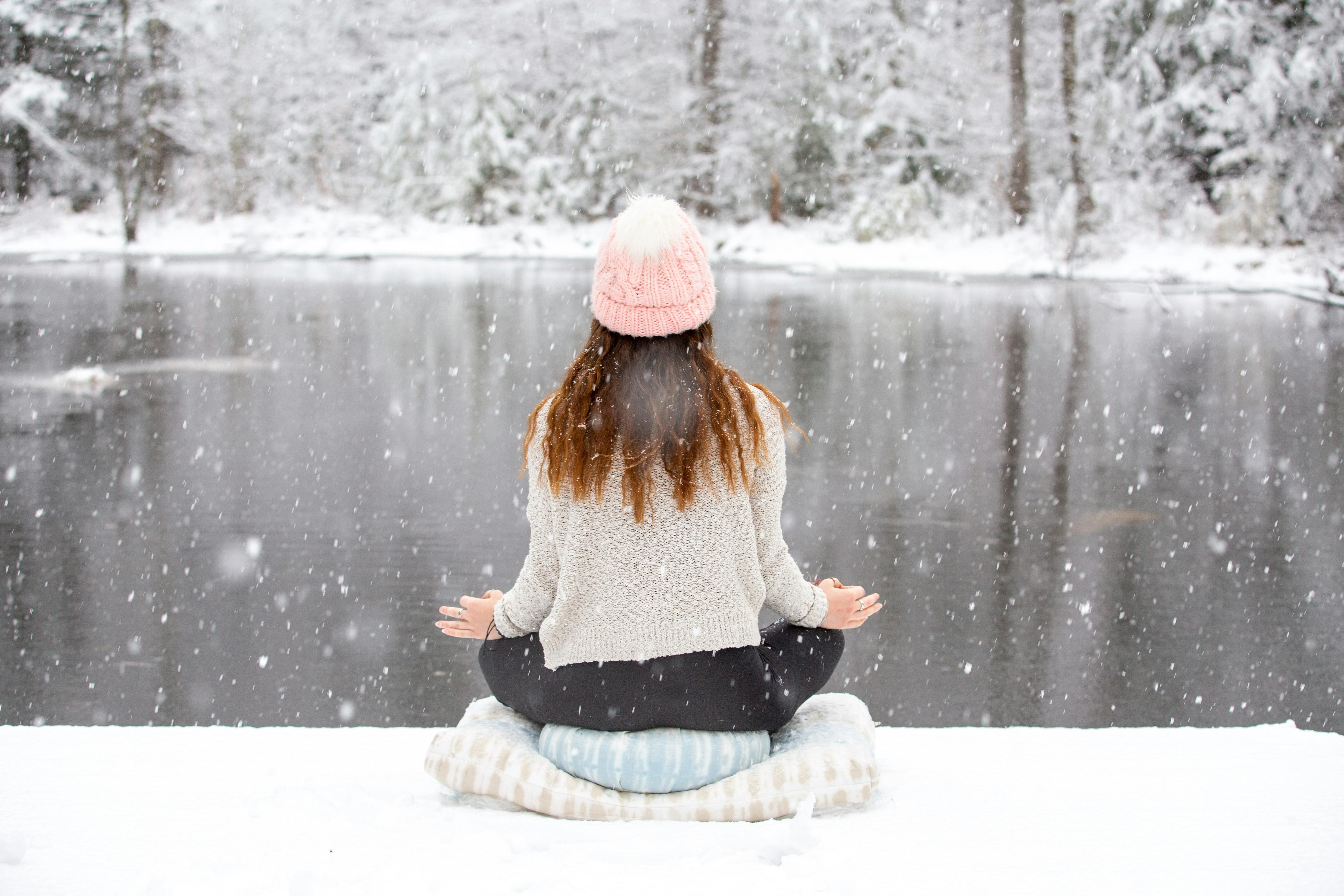 Meditation im Schnee